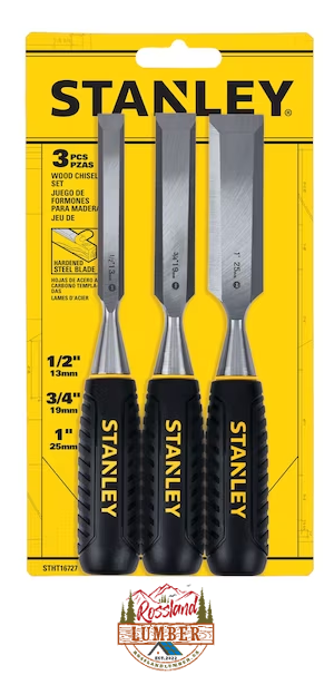 3 pc Wood Chisel Set