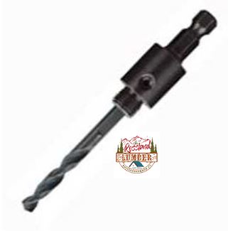 Milwaukee Hole Saw Arbor, 1/2 in - 20 Thread, 3/8 in Shank, Hex Shank