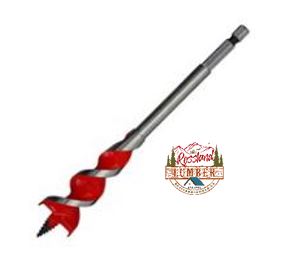 Milwaukee Auger Drill Bit, 1-1/4 in Dia, 6-1/2 in OAL, 1/4 in Dia Shank, Hex Shank