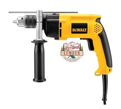 DeWALT Electric Drill, 7.8 A, 1/2 in Chuck, Keyed Chuck