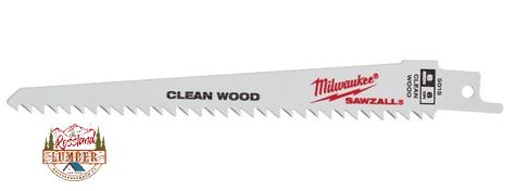 Milwaukee Reciprocating Saw Blade, 3/4 in W, 6 in L, 6 TPI, Bi-Metal Cutting Edge